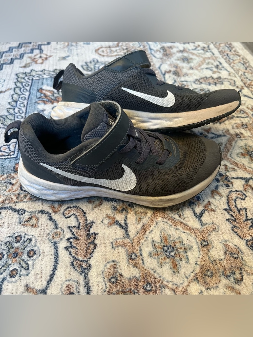 Nike Kids' Gray and White Athletic Sneakers